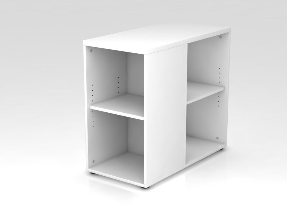 Hammerbacher Anstellcontainer Weiß 2 seitig 40 x 80 x 72 bis 76 cm Produktbild Hammerbacher Anstellcontainer Weiß 2 seitig 40 x 80 x 72 bis 76 cm