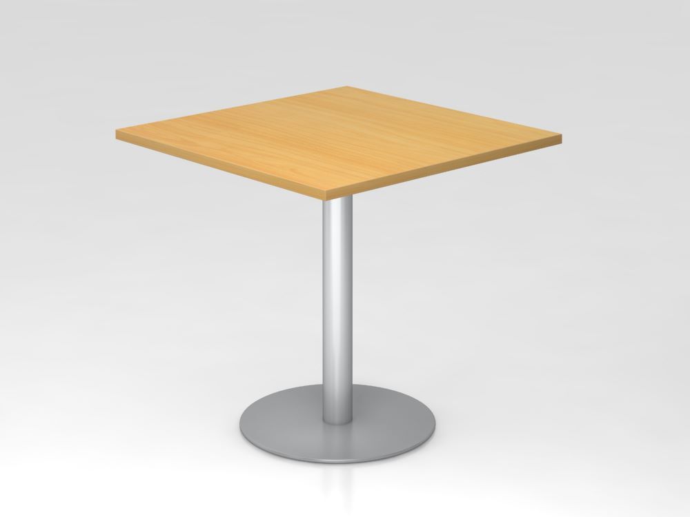 Hammerbacher Besprechungstisch 80 x 80 cm Höhe 74,5 cm Buche Silber Produktbild Hammerbacher Besprechungstisch 80 x 80 cm Höhe 74,5 cm Buche Silber