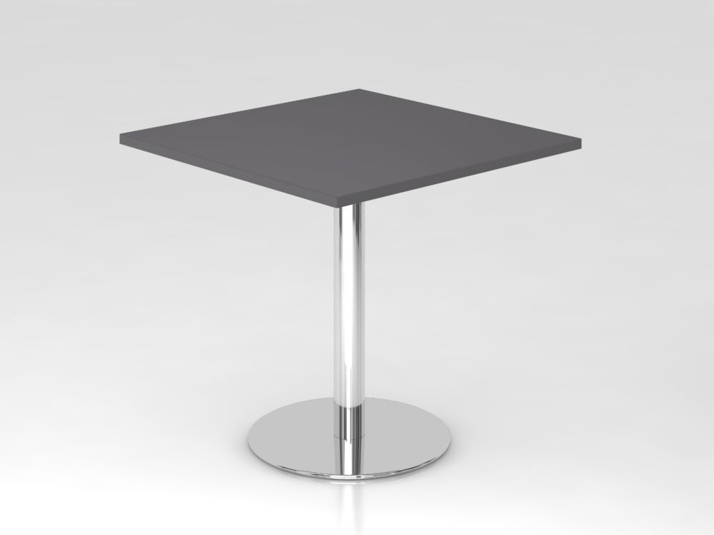 Produktbild Hammerbacher Besprechungstisch 80x80cm Graphit/Chrom