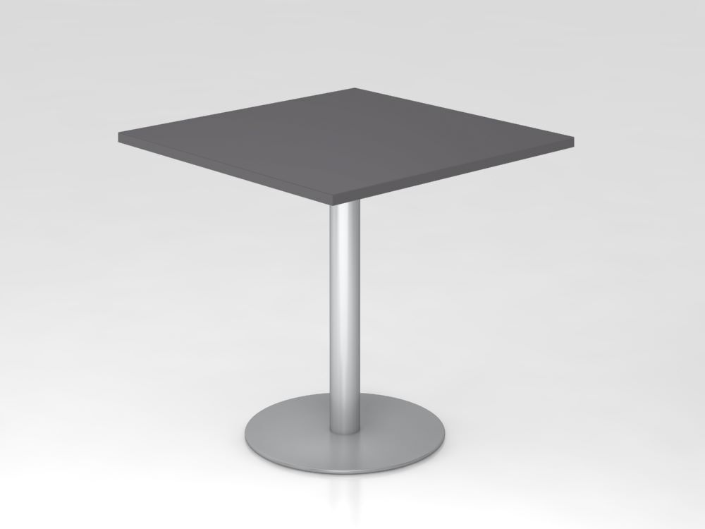 Produktbild Hammerbacher Besprechungstisch 80x80cm Graphit/Silber