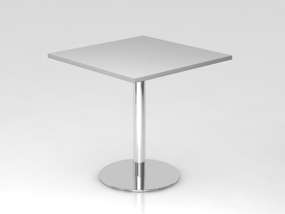 Hammerbacher Besprechungstisch 80 x 80 cm Höhe 74,5 cm Grau Chrom Produktbild Hammerbacher Besprechungstisch 80 x 80 cm Höhe 74,5 cm Grau Chrom