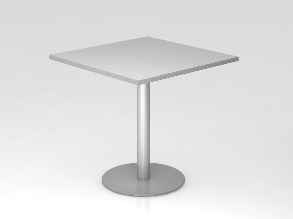 Hammerbacher Besprechungstisch 80 x 80 cm Höhe 74,5 cm Grau Silber Produktbild Hammerbacher Besprechungstisch 80 x 80 cm Höhe 74,5 cm Grau Silber