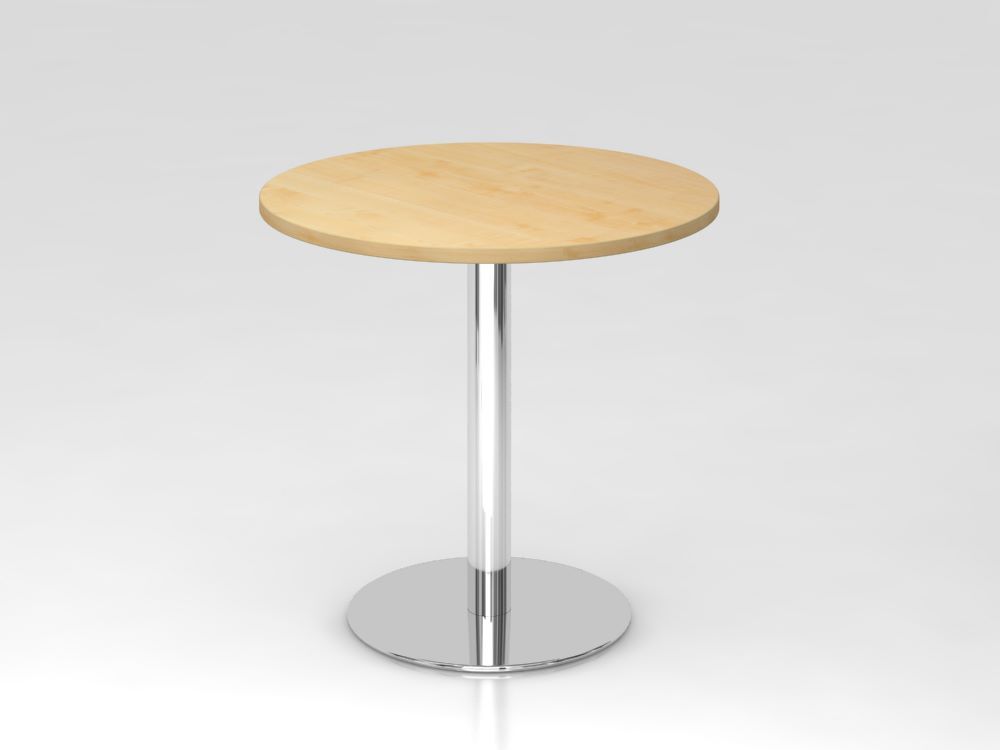 Hammerbacher Besprechungstisch 80 cm rund Ahorn und Chrom Hammerbacher Besprechungstisch 80 cm rund Ahorn und Chrom