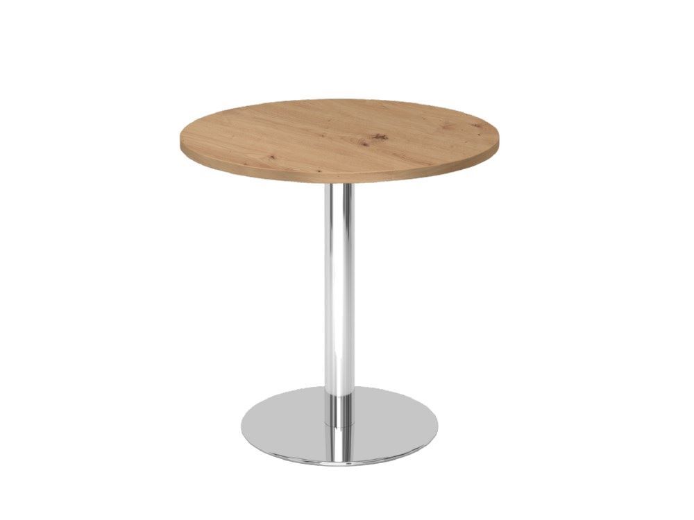 Hammerbacher Besprechungstisch 80 cm rund Asteiche / Chrom Produktbild Hammerbacher Besprechungstisch 80 cm rund Asteiche / Chrom