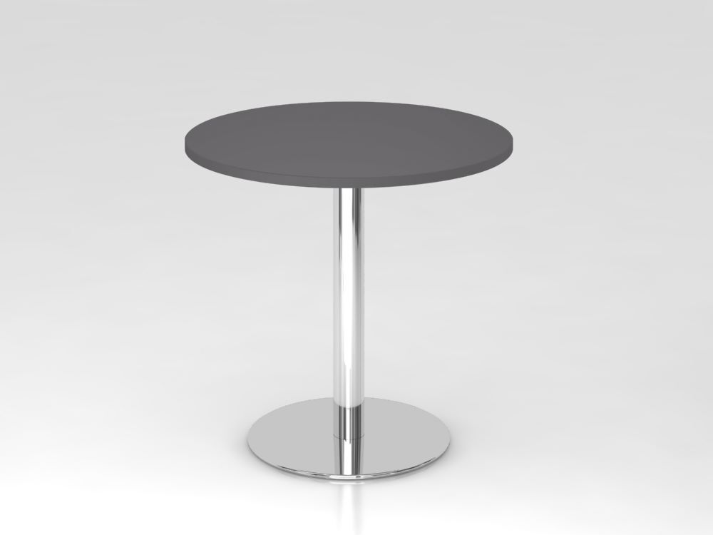 Produktbild Hammerbacher Besprechungstisch 80cm rund Graphit/Chrom