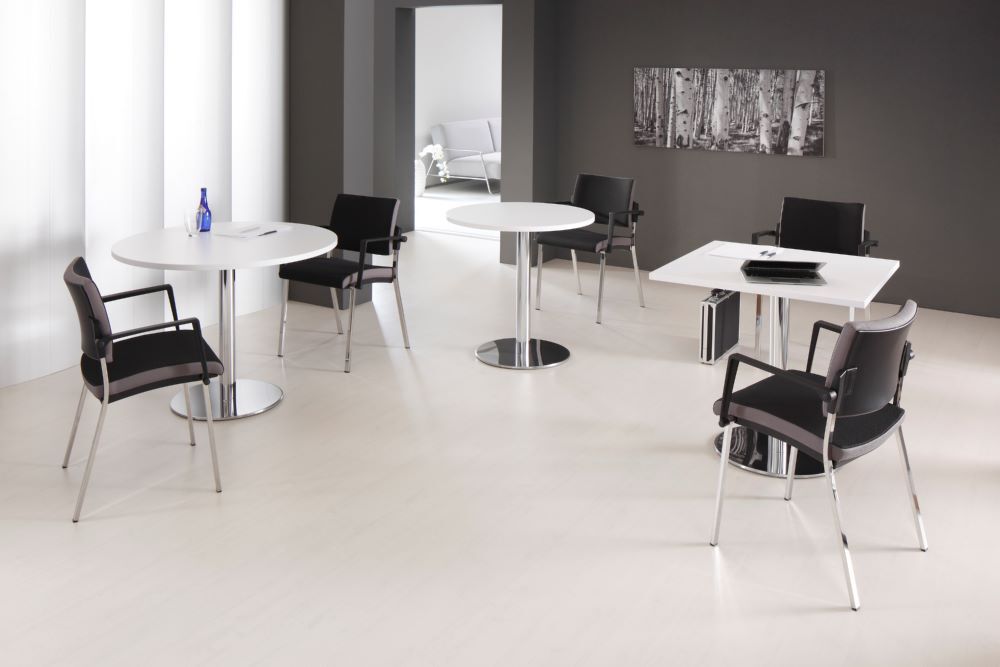 Produktbild Besprechungstisch 100cm rund Graphit/Chrom bild 2