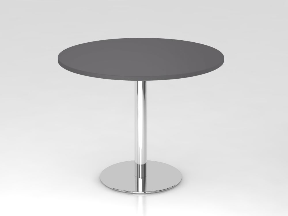 Produktbild Hammerbacher Besprechungstisch 100cm rund Graphit/Chrom