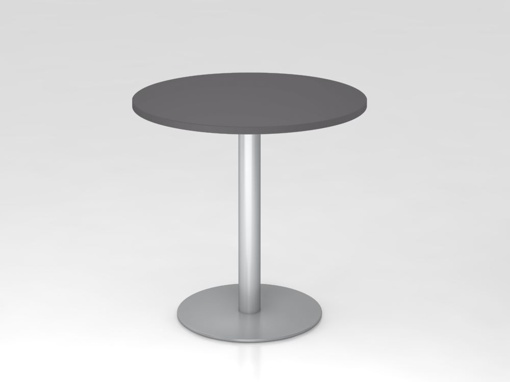 Produktbild Hammerbacher Besprechungstisch 80cm rund Graphit/Silber