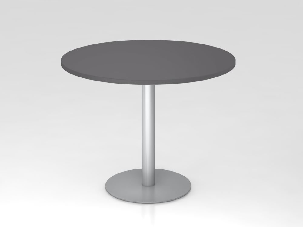 Produktbild Hammerbacher Besprechungstisch 100cm rund Graphit/Silber