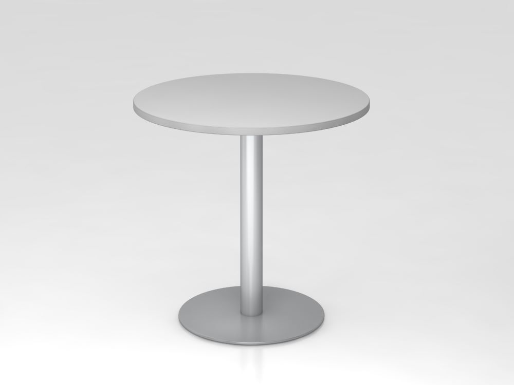 Hammerbacher Besprechungstisch 80 cm rund Grau Silber Hammerbacher Besprechungstisch 80 cm rund Grau Silber