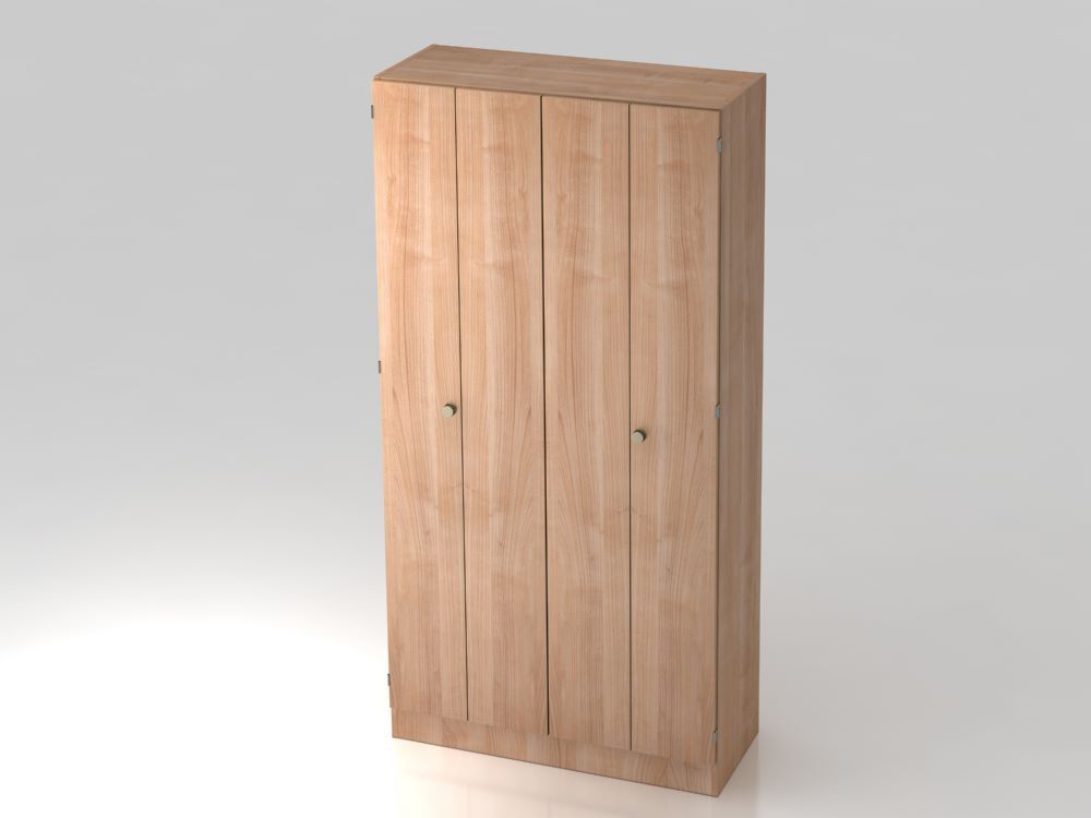 Hammerbacher Falttürenschrank Nussbaum 100 x 42 x 200,4 cm 5OH Produktbild Hammerbacher Falttürenschrank Nussbaum 100 x 42 x 200,4 cm 5OH