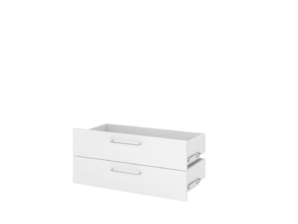 Hammerbacher FlexWall 2 Schubladen 80 cm je 0,5 OH Metallgriff BS Weiß Produktbild Hammerbacher FlexWall 2 Schubladen 80 cm je 0,5 OH Metallgriff BS Weiß