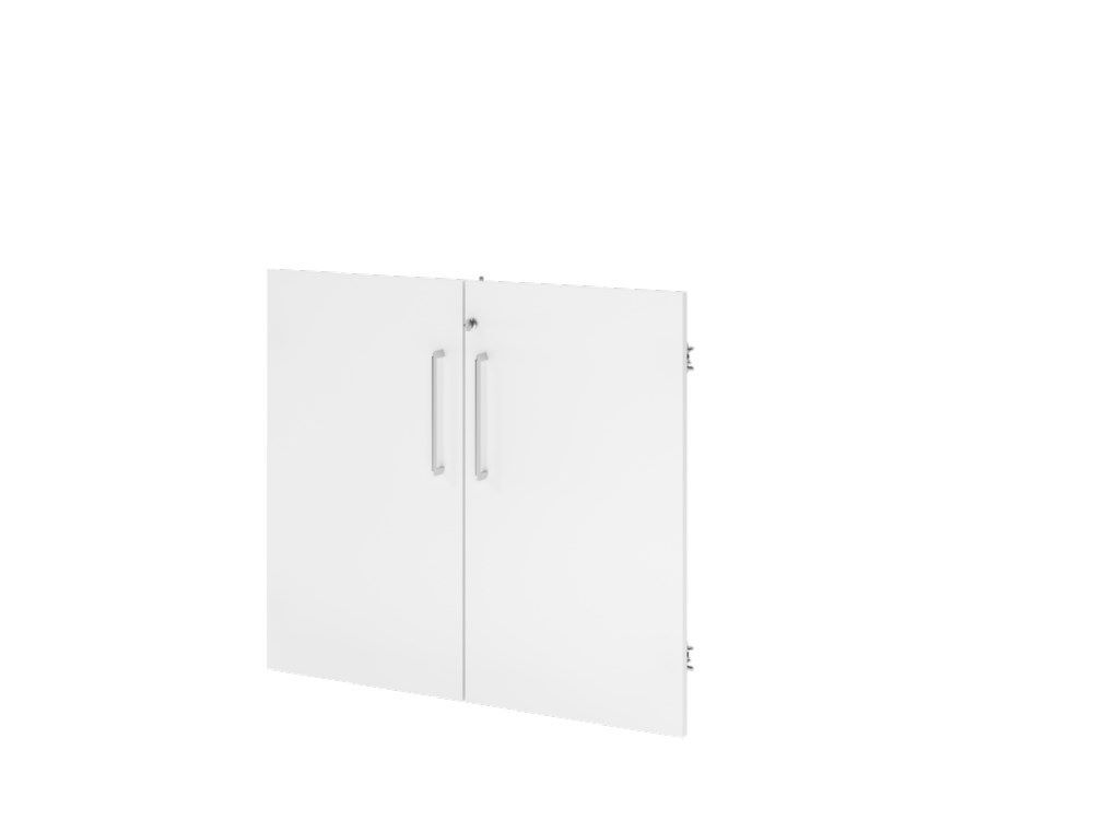 Hammerbacher FlexWall Türenpaar 80 cm 2 OH Metallgriff BS Weiß Produktbild Hammerbacher FlexWall Türenpaar 80 cm 2 OH Metallgriff BS Weiß