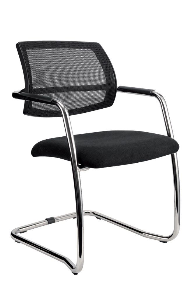 Hammerbacher Freischwinger Netzrücken 2 Stück schwarz Gesamthöhe 84 cm Produktbild Hammerbacher Freischwinger Netzrücken 2 Stück schwarz Gesamthöhe 84 cm