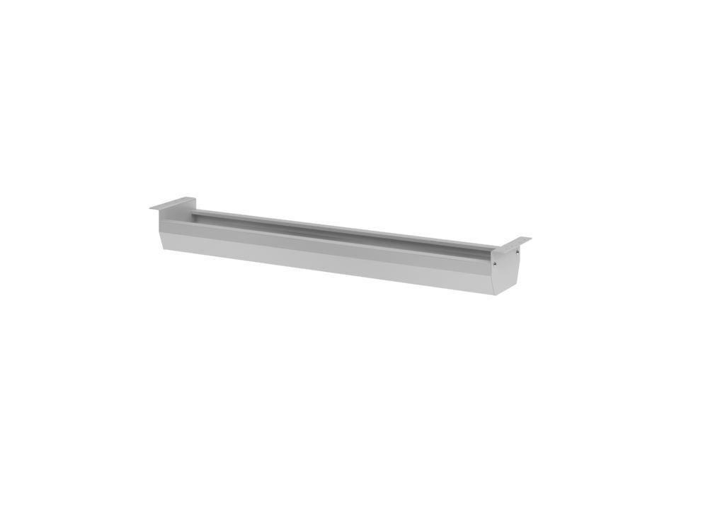 Hammerbacher Kabelwanne silber klappbar 86,2 x 9,3 cm für 120er Tisch Produktbild Hammerbacher Kabelwanne silber klappbar 86,2 x 9,3 cm für 120er Tisch
