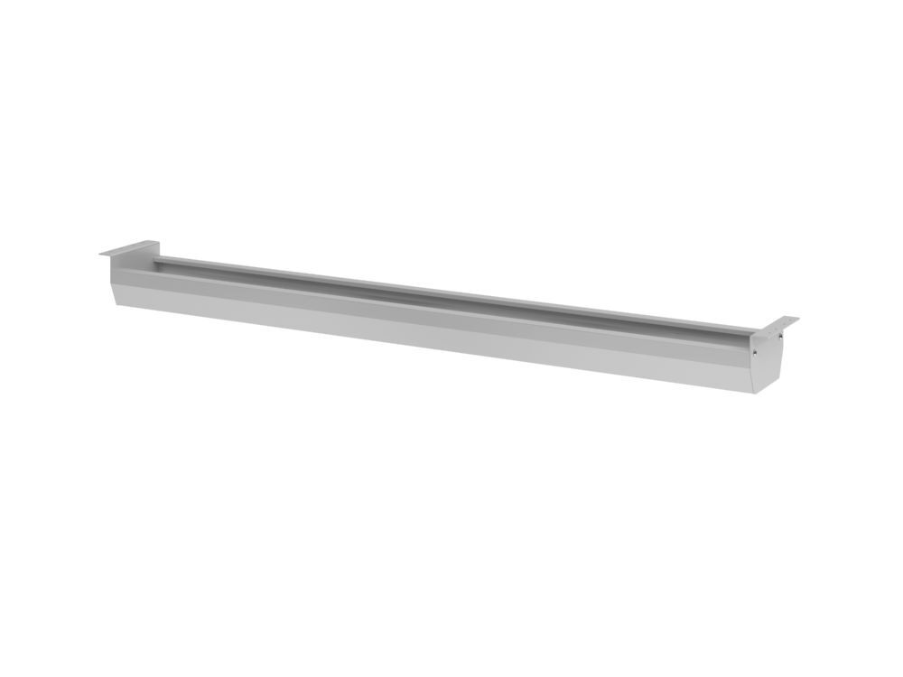 Hammerbacher Kabelwanne silber klappbar 126,2 x 9,3 cm für 160er Tisch Produktbild Hammerbacher Kabelwanne silber klappbar 126,2 x 9,3 cm für 160er Tisch