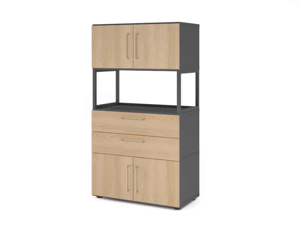 Produktbild Hammerbacher Kombischrank 4OH graphit/eiche