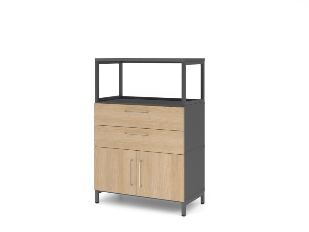 Produktbild Hammerbacher Kombischrank 3OH mit Sockel graphit/eiche