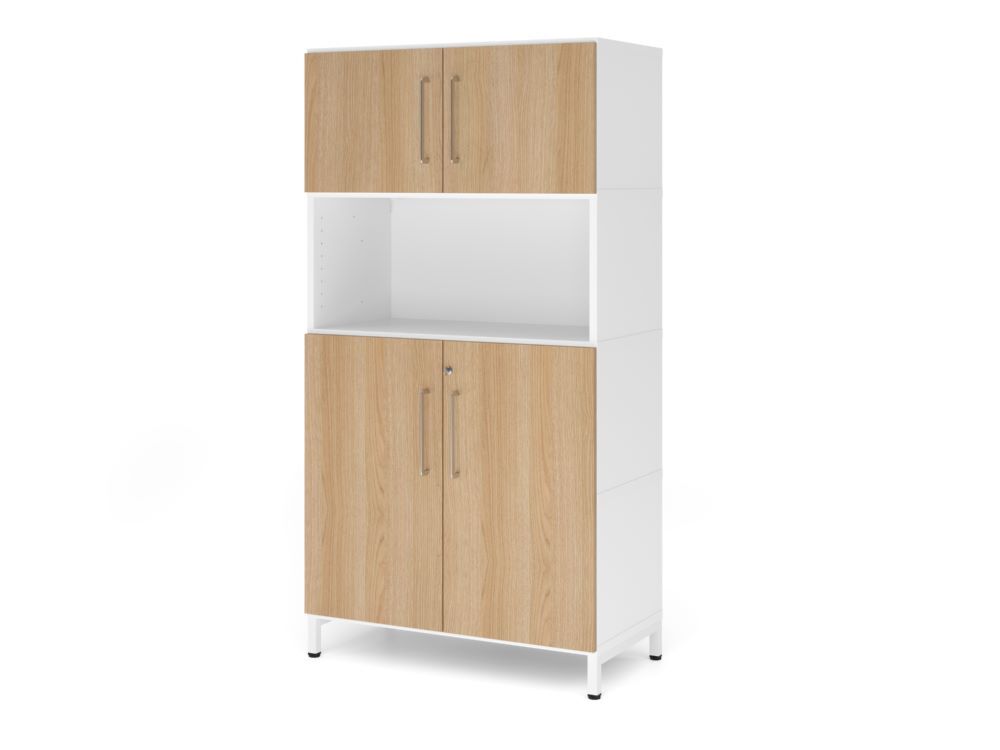 Produktbild Hammerbacher Kombischrank 4OH mit Sockel graphit/eiche