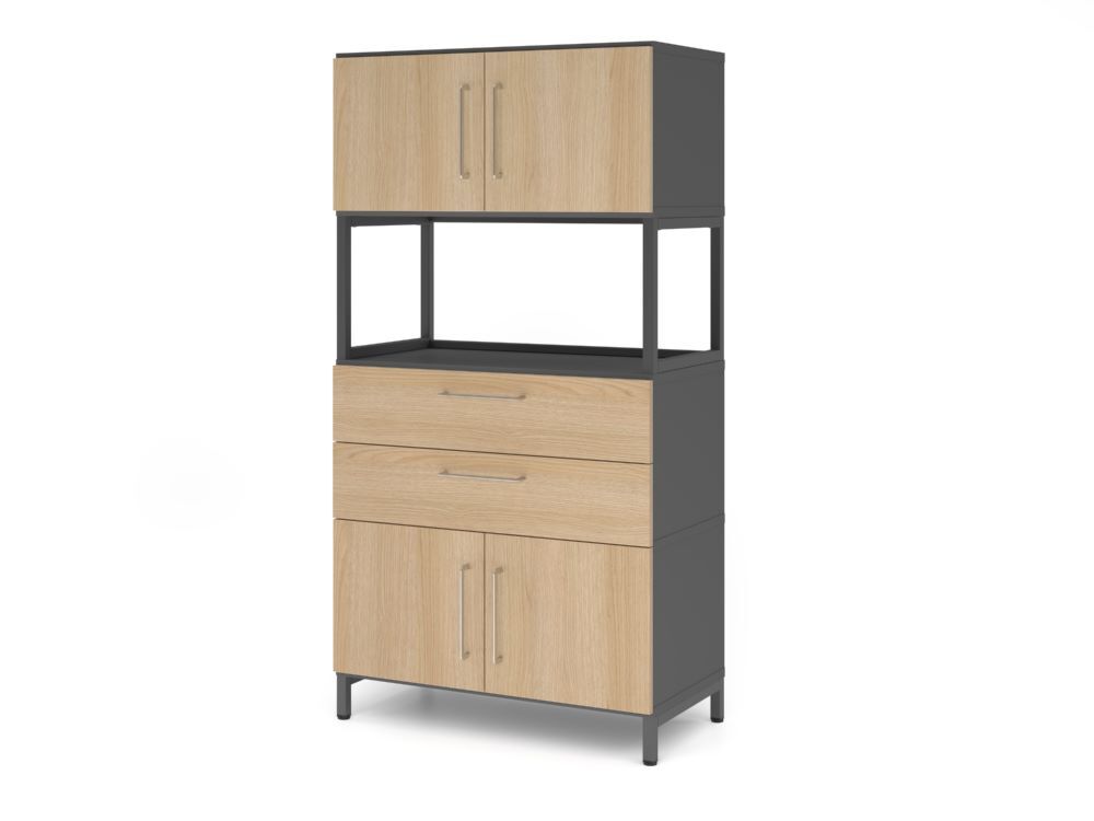 Produktbild Hammerbacher Kombischrank 4OH Sockel graphit/eiche