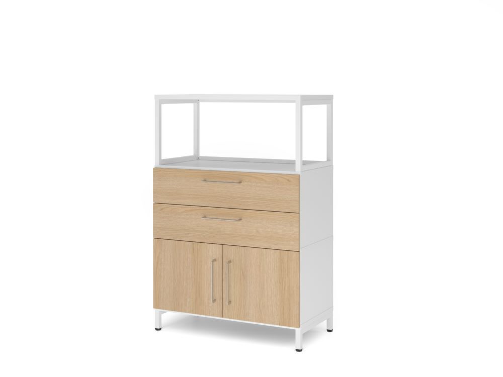 Produktbild Hammerbacher Kombischrank 3OH mit Sockel weiß/eiche