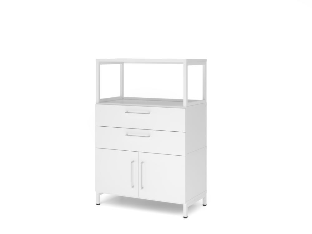 Produktbild Hammerbacher Kombischrank 3OH mit Sockel weiß/weiß