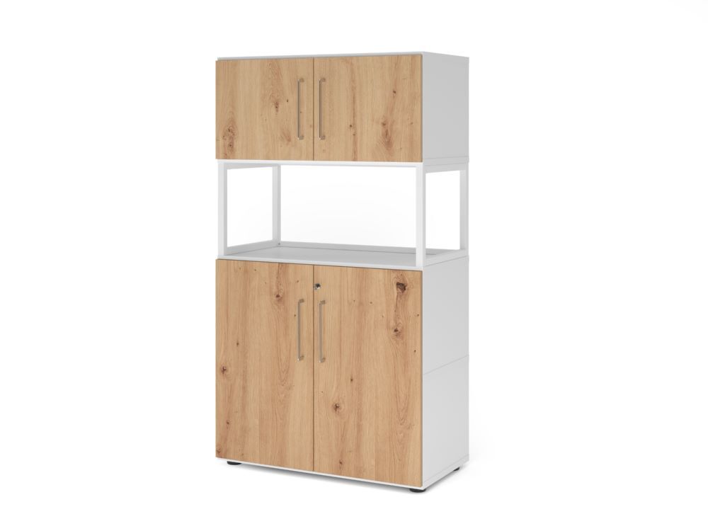 Produktbild Hammerbacher Kombischrank 4OH weiß/asteiche