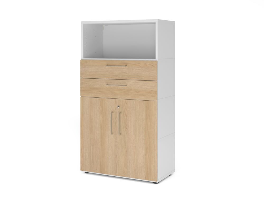 Produktbild Hammerbacher Kombischrank 4OH weiß/eiche
