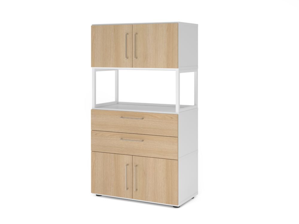Produktbild Hammerbacher Kombischrank 4OH weiß/eiche