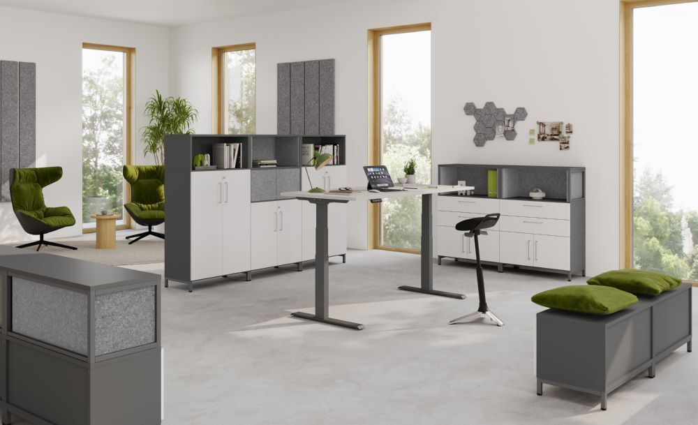 Produktbild Kombischrank, 4OH, weiß/eiche bild 6