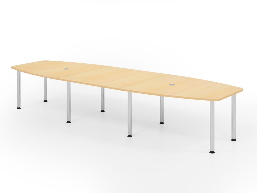 Produktbild Hammerbacher Konferenztisch 400cm mit 8 Chromfüße Ahorn/Chrom