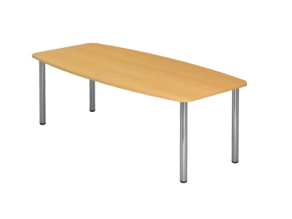 Hammerbacher Konferenztisch 220 cm Chromfüße Buche 2 mm ABS-Kante Produktbild Hammerbacher Konferenztisch 220 cm Chromfüße Buche 2 mm ABS-Kante