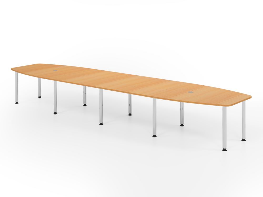Produktbild Hammerbacher Konferenztisch 520cm mit10 Chromfüße Buche