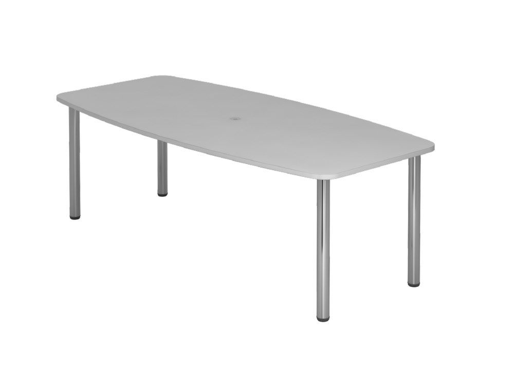 Hammerbacher Konferenztisch 220 cm Chromfüße Grau 220 x 105 cm  Produktbild Hammerbacher Konferenztisch 220 cm Chromfüße Grau 220 x 105 cm