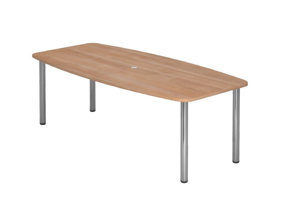 Hammerbacher Konferenztisch 220cm/4 Chromfüße Nussbaum Produktbild Hammerbacher Konferenztisch 220cm/4 Chromfüße Nussbaum