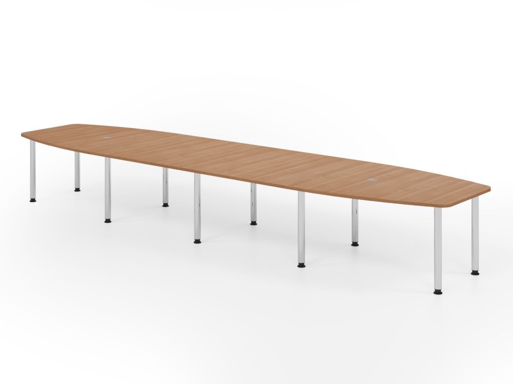 Produktbild Hammerbacher Konferenztisch 520cm mit10 Chromfüße Nussbaum