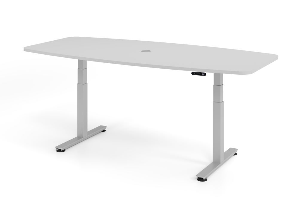 Produktbild Hammerbacher Konferenztisch mit Memoryschalter Grau/Silber