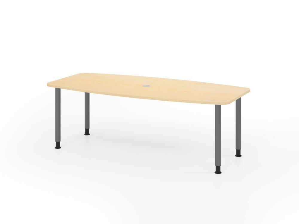 Produktbild Hammerbacher Konferenztisch 220cm mit 4 Rundrohrfüße Ahorn/Graphit
