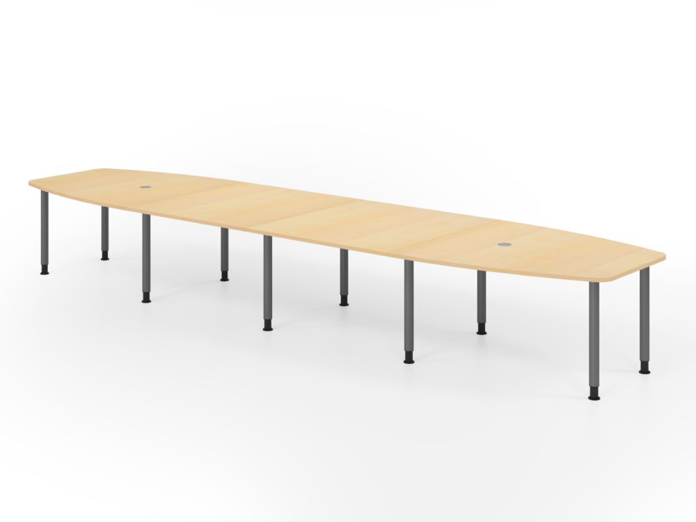 Produktbild Hammerbacher Konferenztisch 520cm mit10 Rundrohrfüße Ahorn