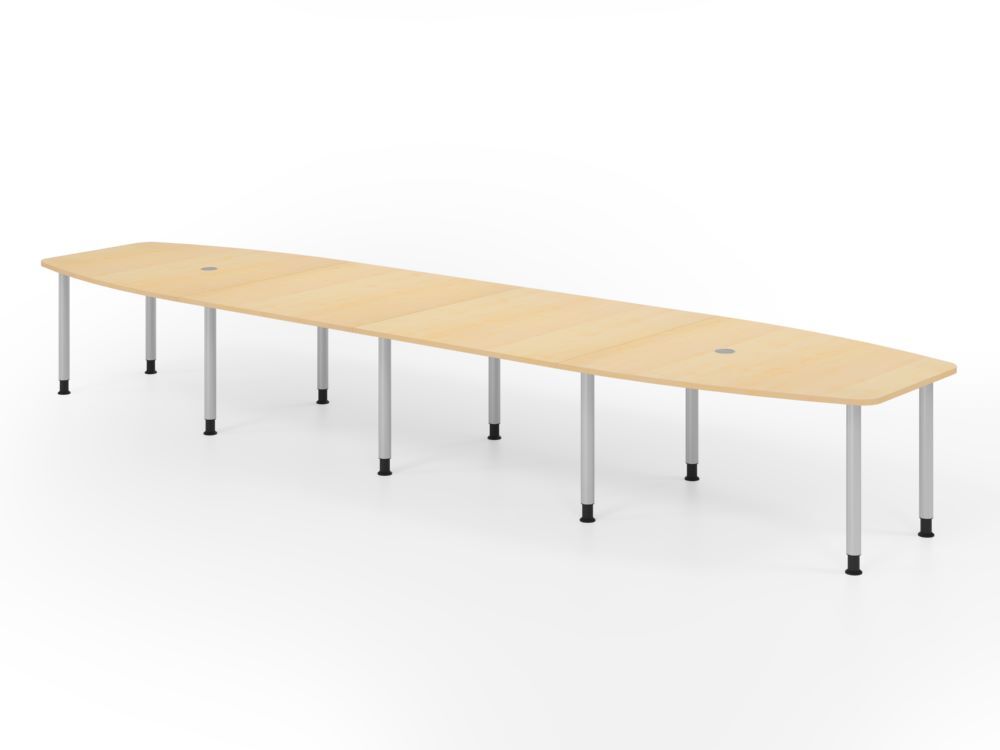 Produktbild Hammerbacher Konferenztisch 520cm mit10 Rundrohrfüße Ahorn