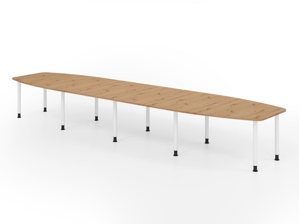 Produktbild Hammerbacher Konferenztisch 520cm mit10 Rundrohrfüße Asteiche
