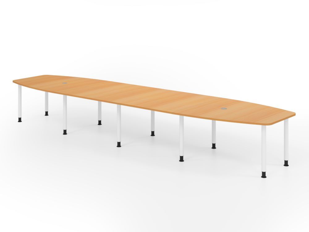 Produktbild Hammerbacher Konferenztisch 520cm mit10 Rundrohrfüße Buche
