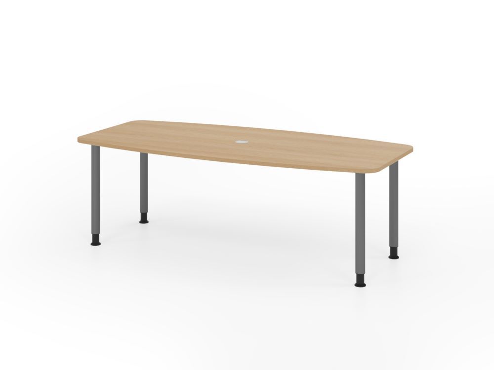 Produktbild Hammerbacher Konferenztisch 220cm mit 4 Rundrohrfüße Eiche/Graphit