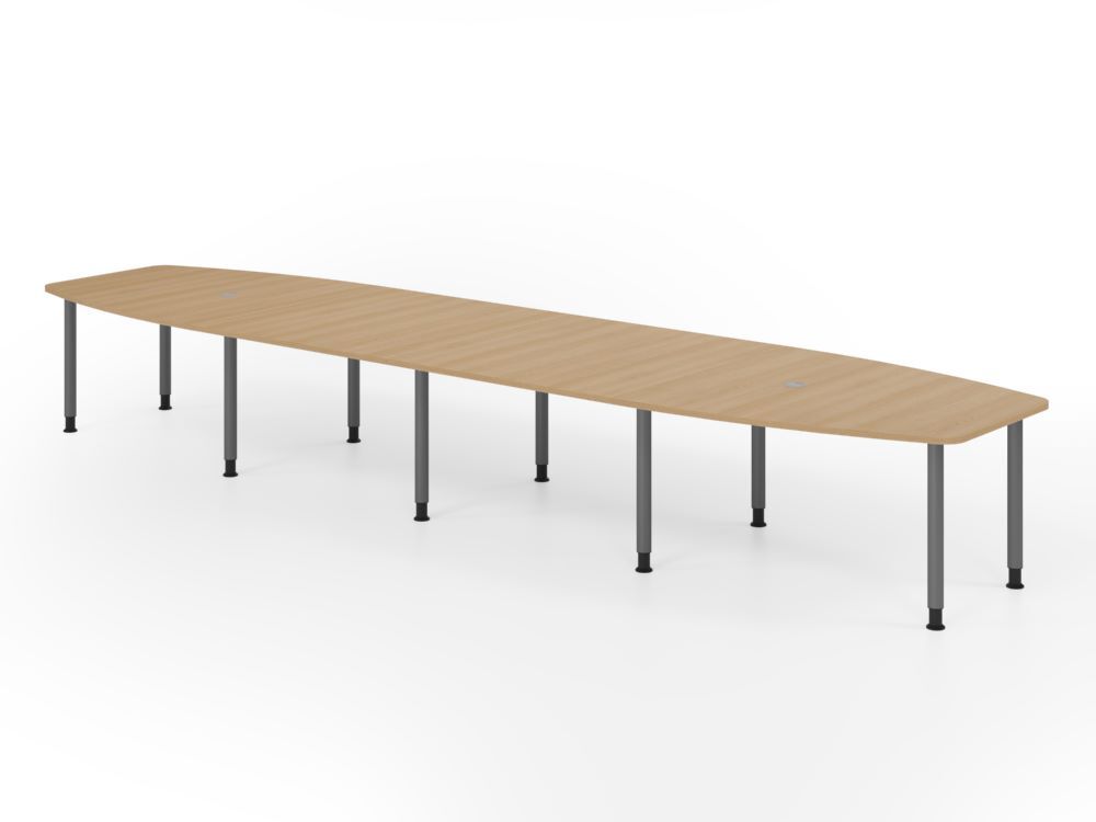 Produktbild Hammerbacher Konferenztisch 520cm mit10 Rundrohrfüße Eiche