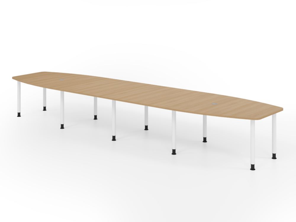 Produktbild Hammerbacher Konferenztisch 520cm mit10 Rundrohrfüße Eiche