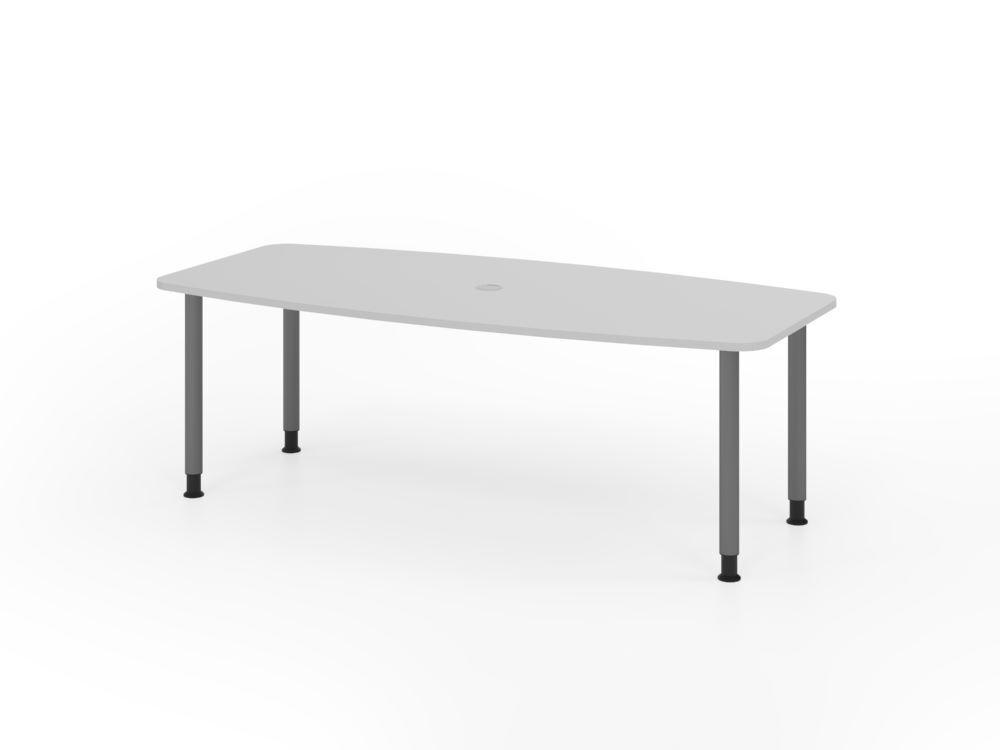 Produktbild Hammerbacher Konferenztisch 220cm mit 4 Rundrohrfüße Grau/Graphit
