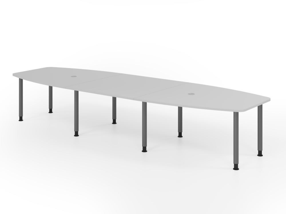 Produktbild Hammerbacher Konferenztisch 400cm mit 8 Rundrohrfüße Grau/Graphit