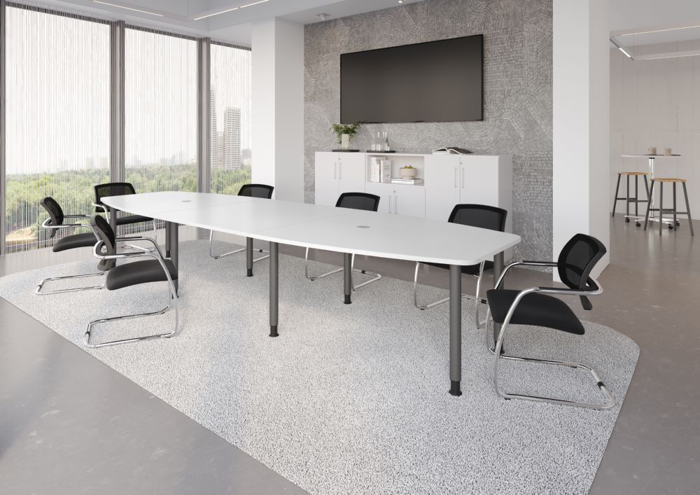 Produktbild Konferenztisch 400cm/8 Rundrohrfüße Grau bild 3
