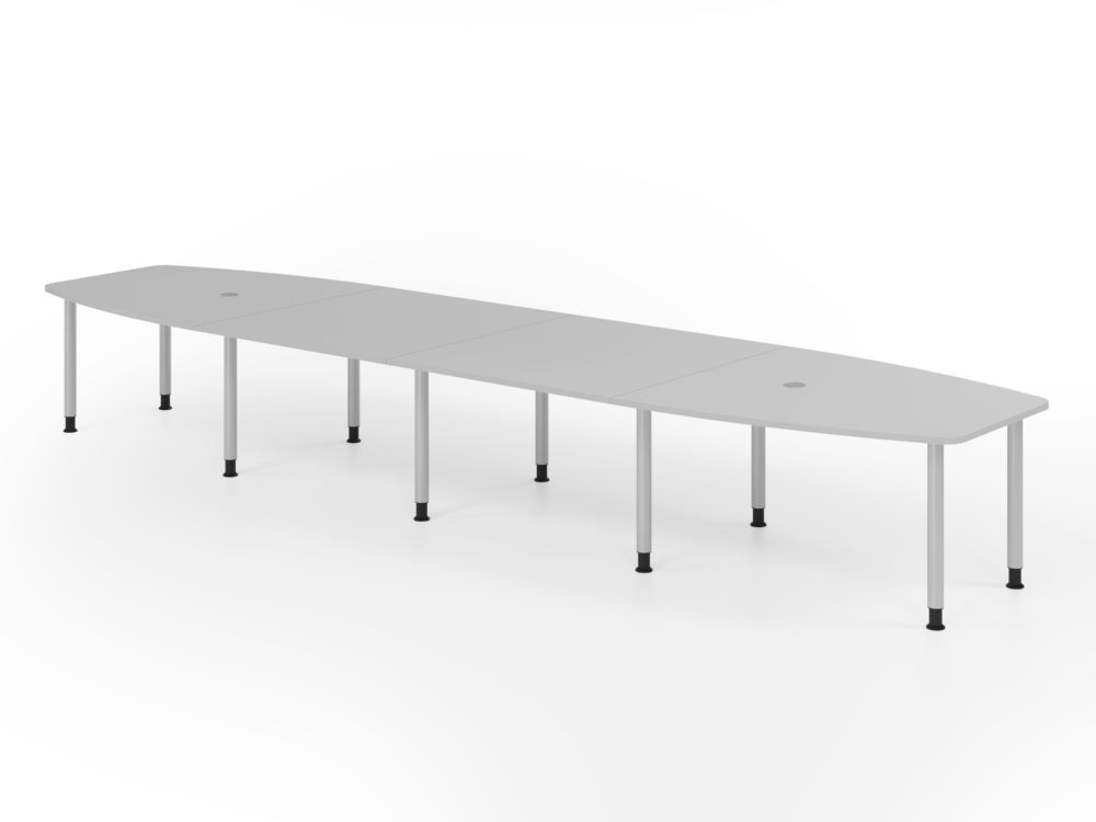 Produktbild Hammerbacher Konferenztisch 520cm mit10 Rundrohrfüße Grau