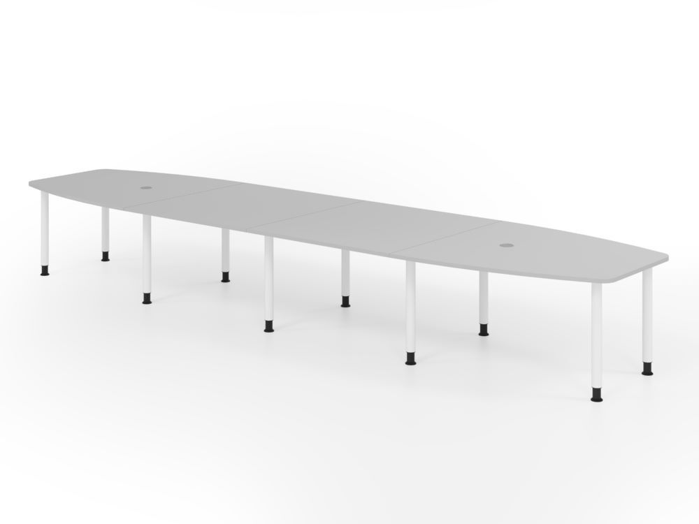 Produktbild Hammerbacher Konferenztisch 520cm mit10 Rundrohrfüße Grau